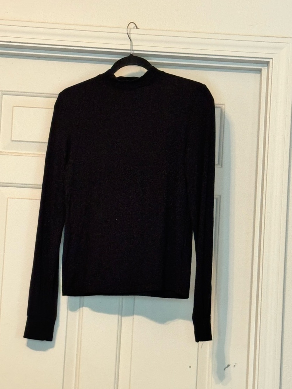 Thread & Supply Black Mock Neck Long-Sleeve Sweater